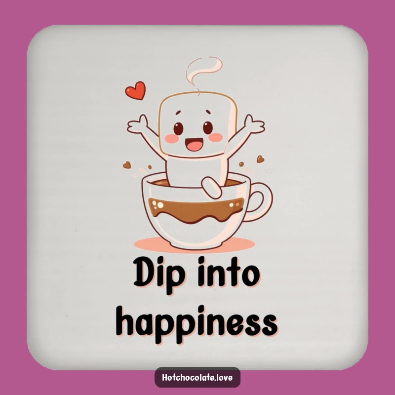 Funny Marshmallow Dive Coaster - Protect Surfaces with Sweet Fun, Perfect Funny Gift