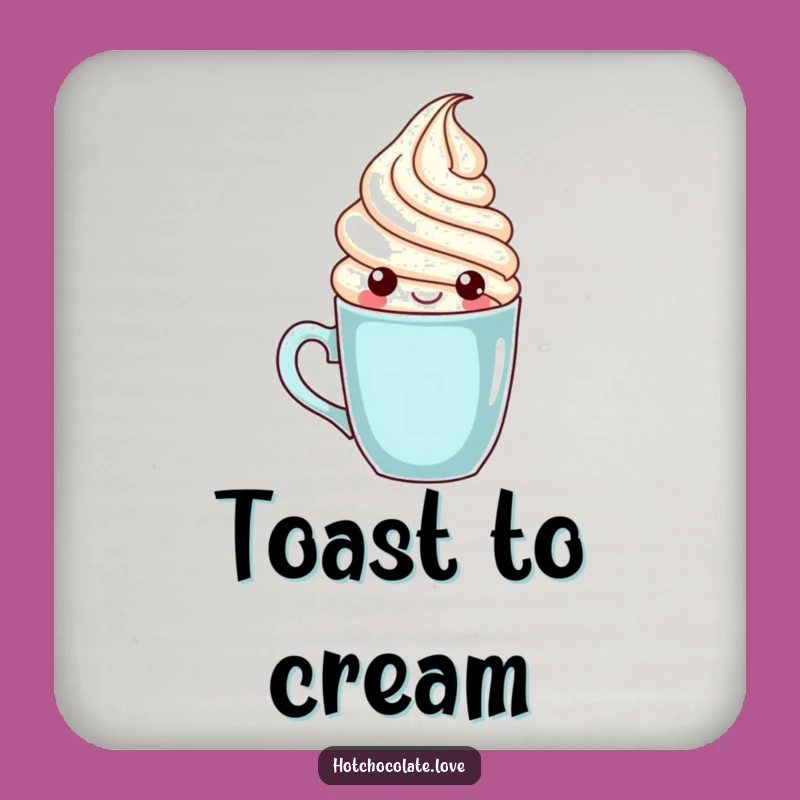 Funny Whipped Cream Coaster: Protect Surfaces with Sweet Style