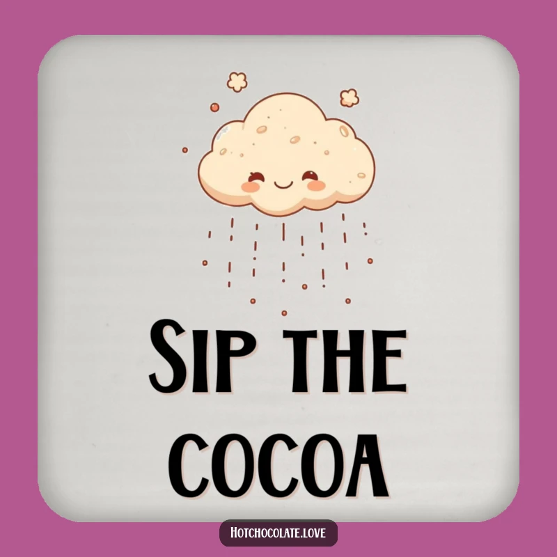Funny Cocoa Cloud Coaster: Hilarious Chocolate Raining Table Protection