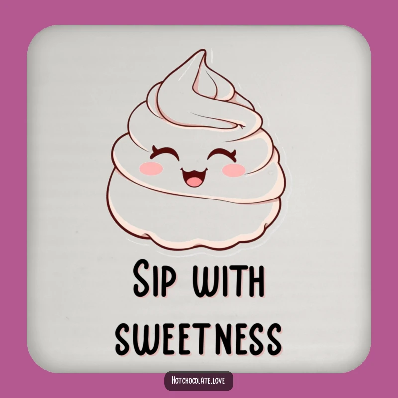 Funny Winking Whipped Cream Dollop Coaster - Hilarious Dessert Table Protection