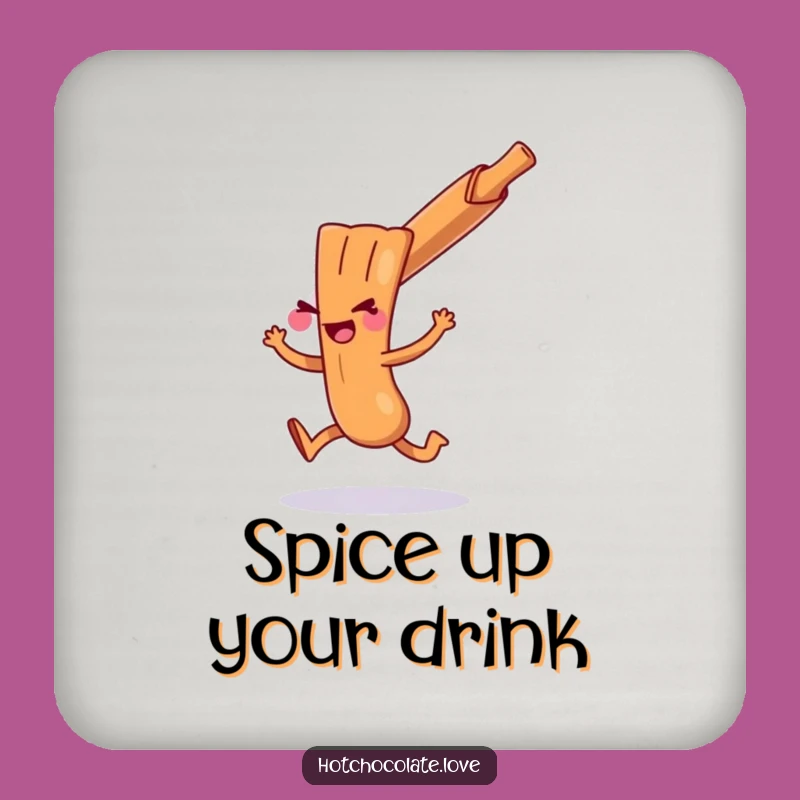 Funny Cinnamon Stick Hop Coaster Set: Protect Surfaces With This Playful Spice Decor