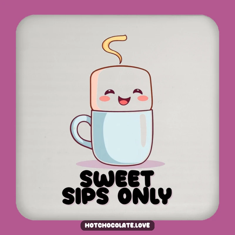 Funny Marshmallow Stirring Coaster - Protect Your Table with Sweetness