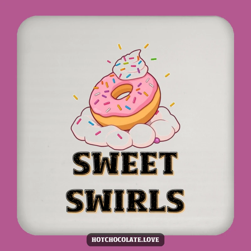 Funny Donut Coaster: Frolicking Sprinkles, Protect Surfaces, Perfect Gift