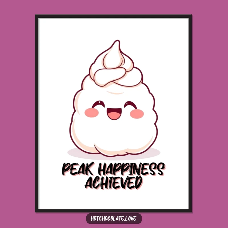 Funny Whipped Cream Poster: Wall Art Celebrating Sweetness and Pure Joy