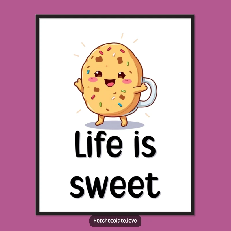 Funny Cookie Poster: Jigging Sprinkles Art, Hilarious Sweet Decor