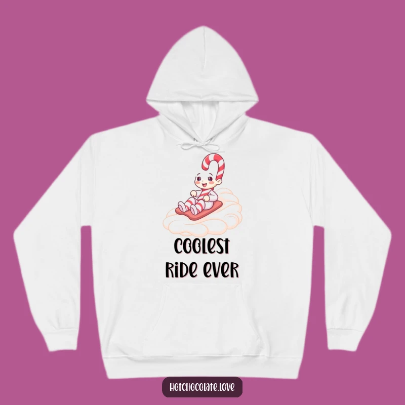Cozy Funny Candy Cane Whipped Cream Hoodie - Warm Holiday Laughs Gift