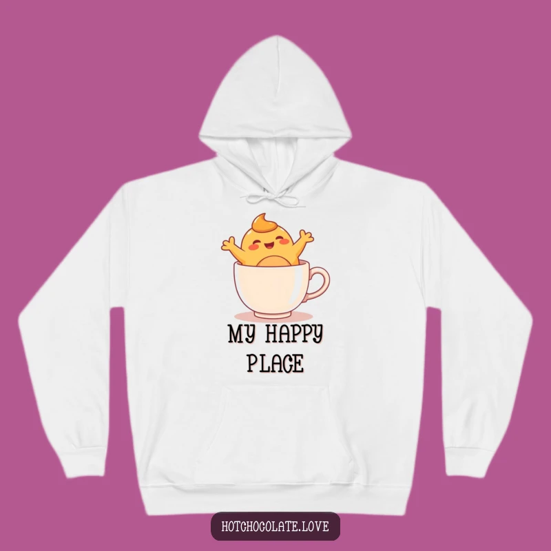 Cozy Funny Caramel Blob Hoodie - Warm & Cheerful Cartoon Apparel