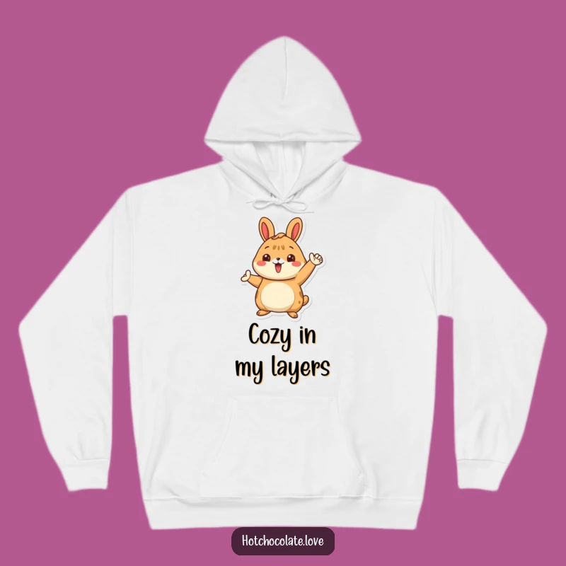 Cozy Funny Cinnamon Bun Hoodie: Proud Character Posing, Warm & Hilarious Gift