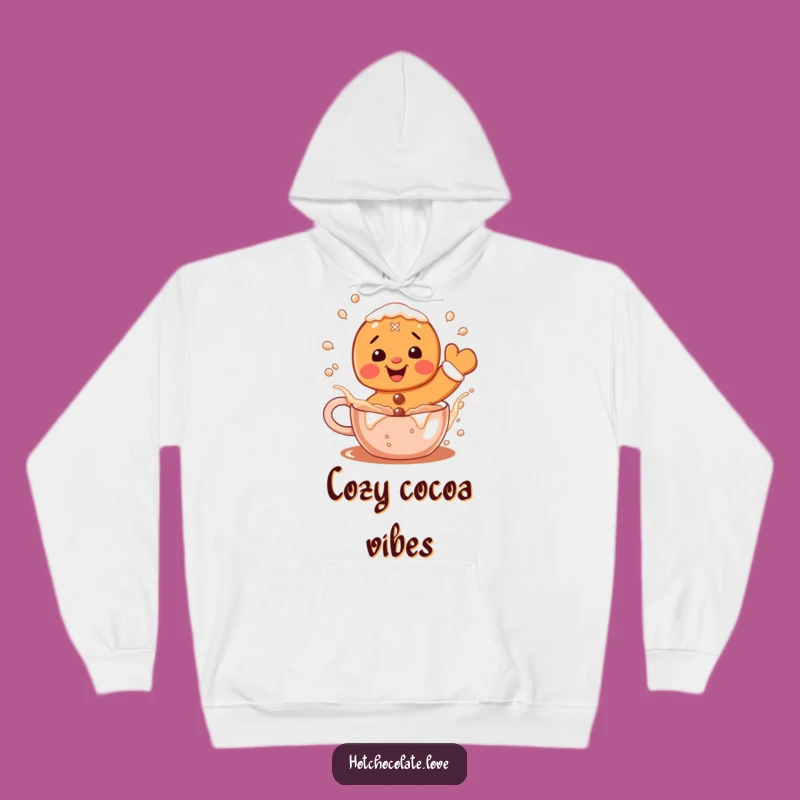 Funny Gingerbread Hoodie: Cozy Sweatshirt with Hilarious Cocoa Splasher