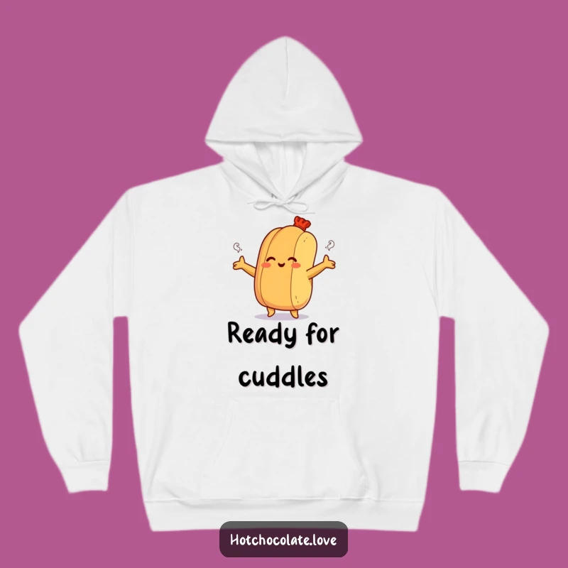 Funny Hot Dog Hug Hoodie - Cozy Embrace Wear