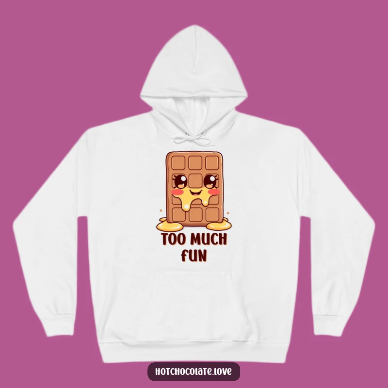 Funny Melting Chocolate Bar Hoodie: Cozy Up with Sweet, Cheerful Comfort!
