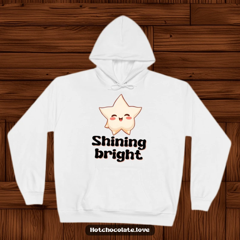 Funny hoodie featuring a proud star anise floating serenely, offering cozy comfort with a calm and humorous spice theme.