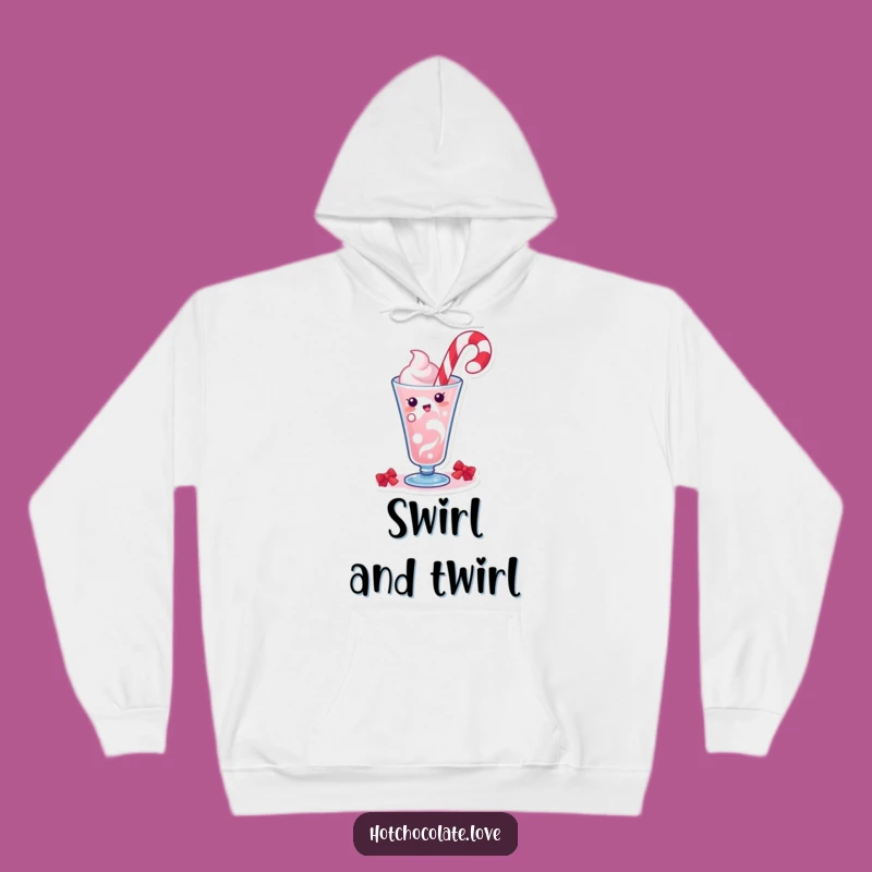 Funny Candy Cane Swirl Hoodie: Cozy Up with Festive Holiday Charm