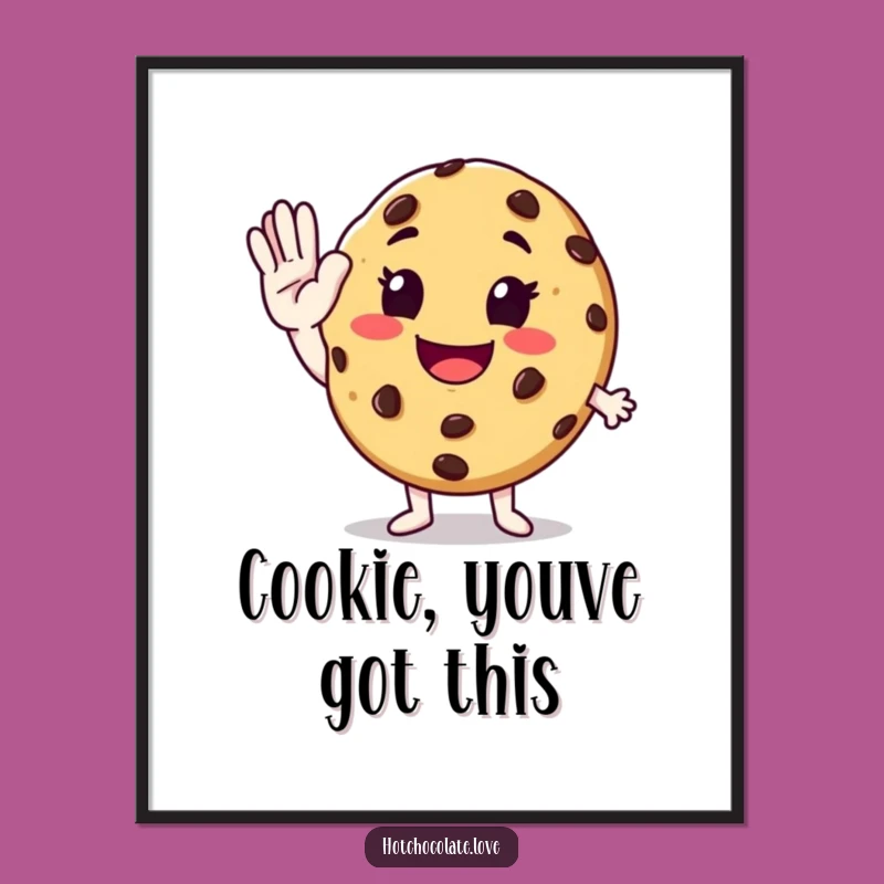 Funny Free Printable Wall Art: High-Five Cookie Celebration Art!