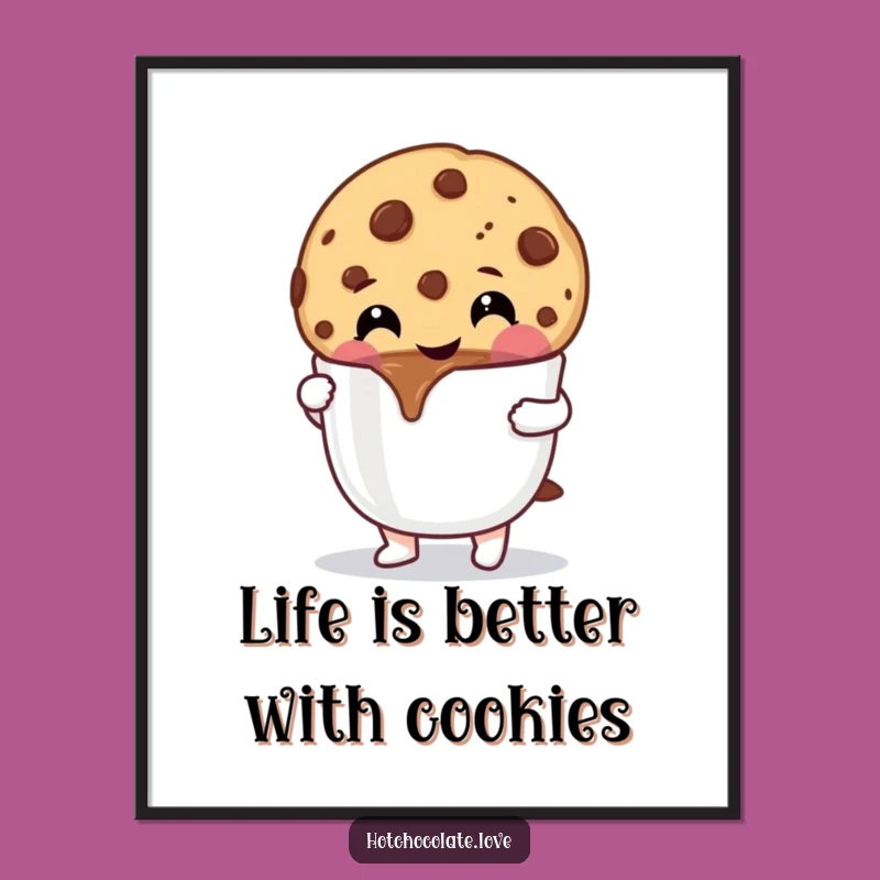 Free Printable Cookie Wall Art: Sweet Character, Downloadable Art for Kitchen