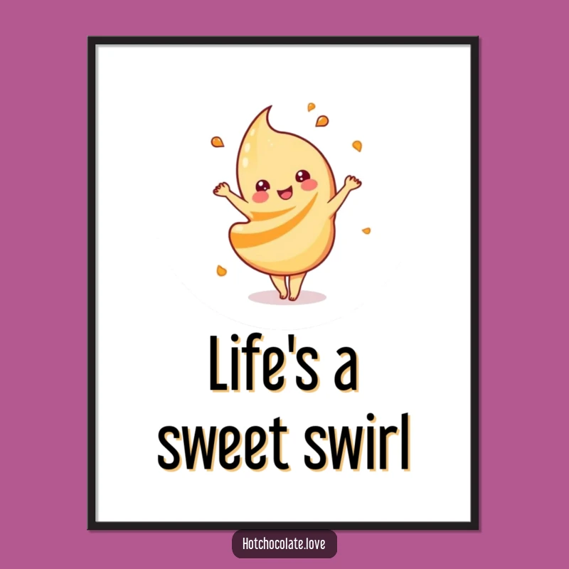 Free Printable Wall Art: Caramel Dance, Funny Sweet Decor Download