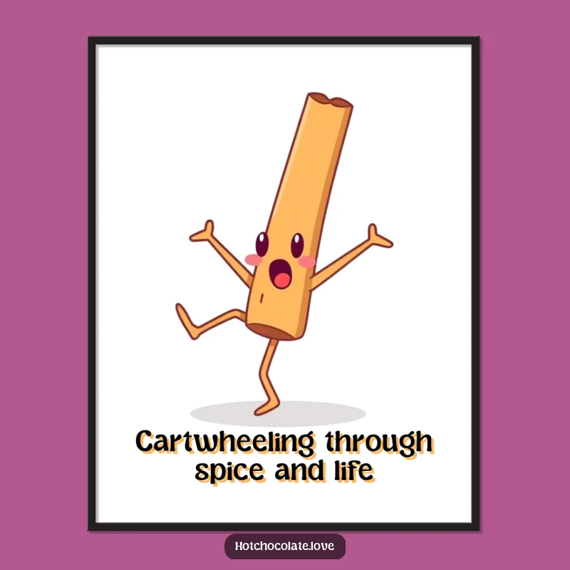 Free Printable Wall Art: Cinnamon Stick Cartwheel Action Download