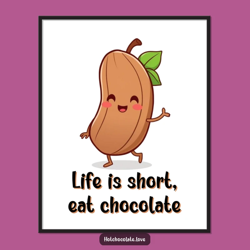 Free Printable Wall Art: Cocoa Bean Jig - Cheerful Downloadable Decor