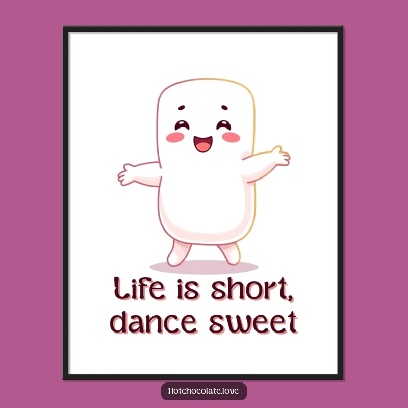 Free Printable Wall Art: Dancing Marshmallow, Whimsical 'Print at Home' Decor