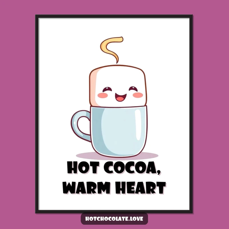Free Printable Wall Art: Joyful Marshmallow Mug Humorous Downloadable Decor