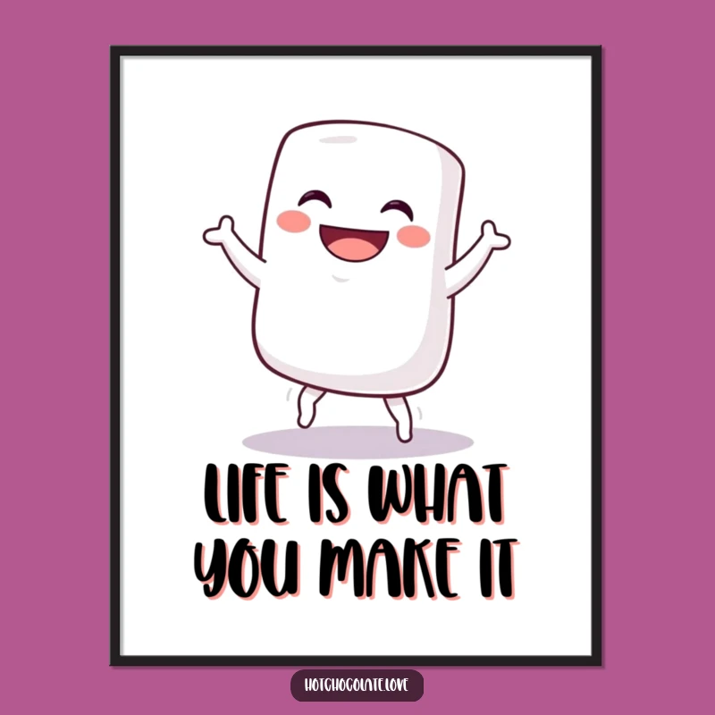 Free Printable Wall Art: Silly Marshmallow Dancer, Whimsical Decor