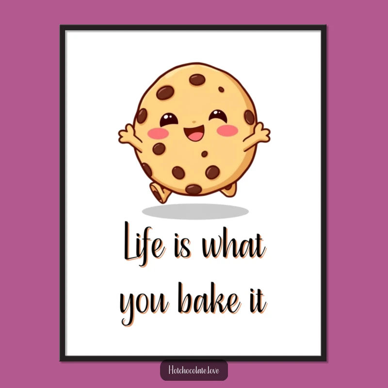 Funny Cookie Art Free Printable - Giggling Character Downloadable Wall Decor