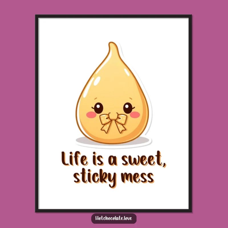 Charming Caramel Drop Printable Wall Art: Free Downloadable Sweet Decor