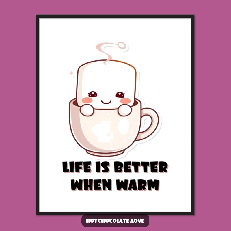 Free Printable Marshmallow Wall Art: Cozy Character, Downloadable Art for Home