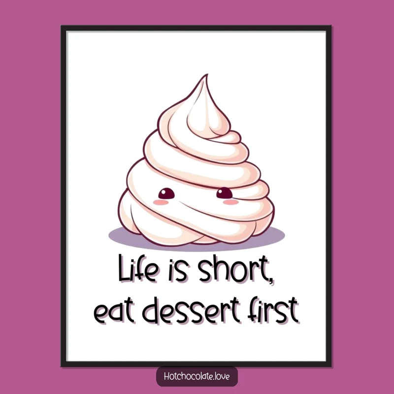 Funny Whipped Cream Dollop Printable Wall Art: Free Downloadable Art Decor