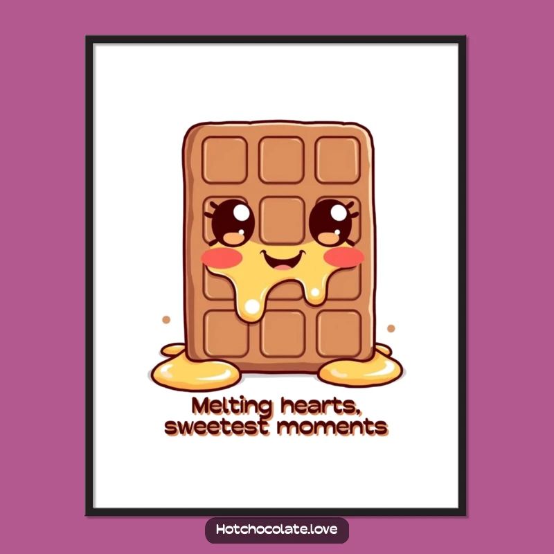 Funny Free Printable Wall Art: Melting Chocolate Bar Downloadable Art