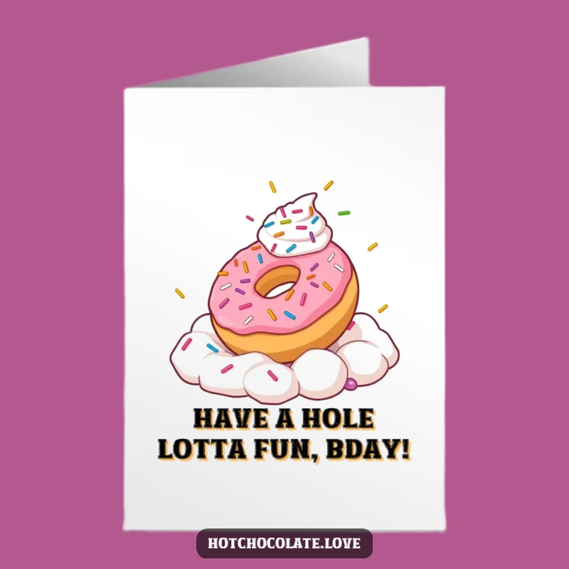 Free Printable Birthday Card: Frolicking Donut for a Sweet Celebration, Print at Home!