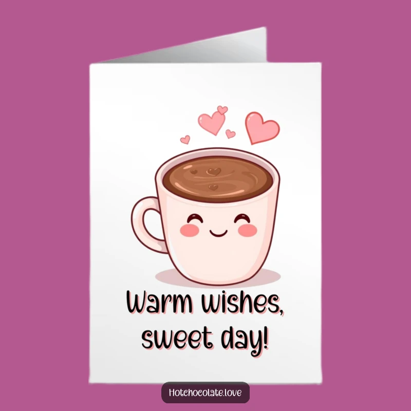 Free Printable Birthday Card: Hot Chocolate Mug Cozy Fun