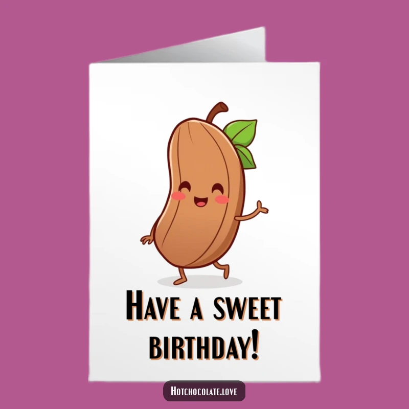 Free Printable Birthday Card: Delighted Cocoa Bean Jig - Joyful DIY Downloadable Gift