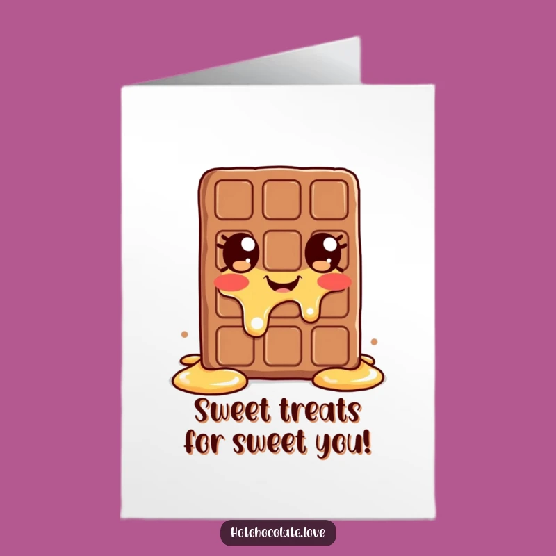 Free Printable Birthday Card: Funny Melting Chocolate Bar Downloadable Gift