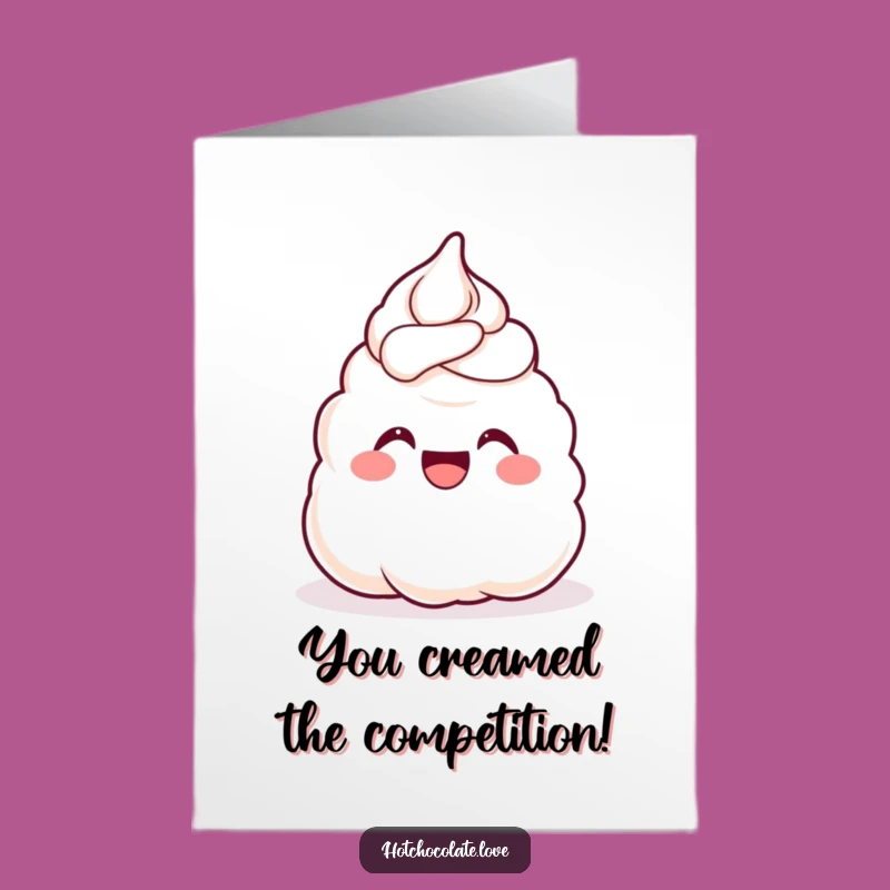 Free Printable Congrats Card Funny Whipped Cream Cheering Downloadable