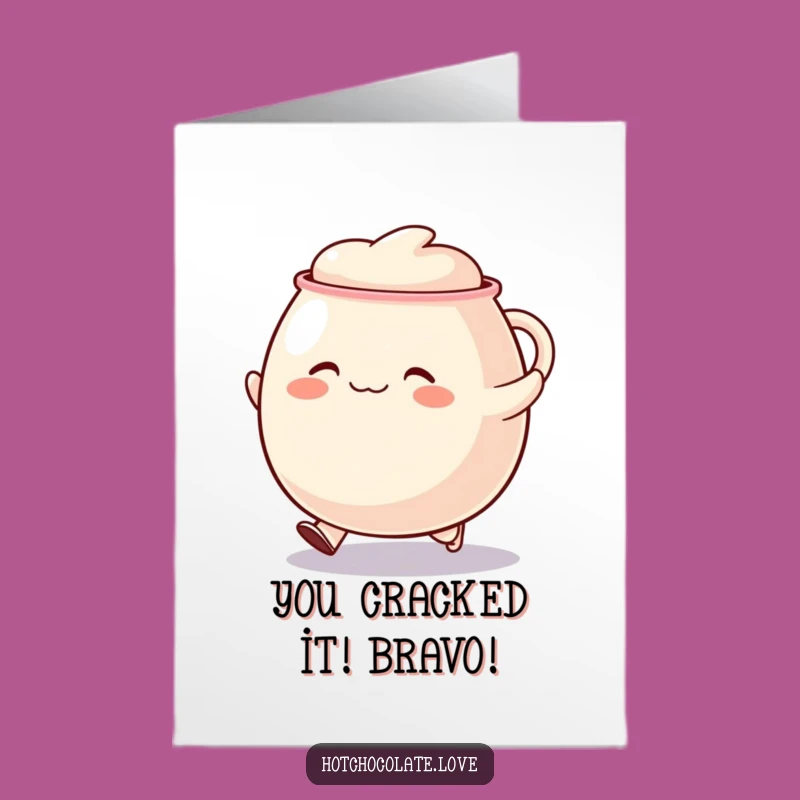 Free Printable Congrats Card: Happy Mug Skipping, Downloadable Celebration