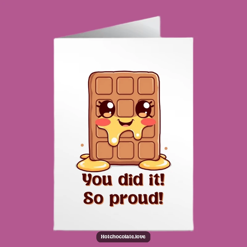 Free Printable Congrats Card: Hilarious Melting Chocolate Bar Downloadable
