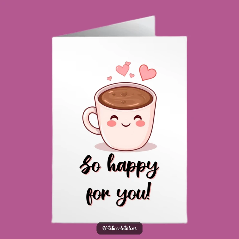 Free Printable Congrats Card: Hot Chocolate Hug Celebration