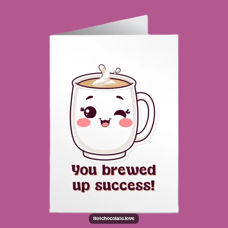 Free Printable Mug Congrats Card: Winking Beverage humor, Funny Downloadable Gift