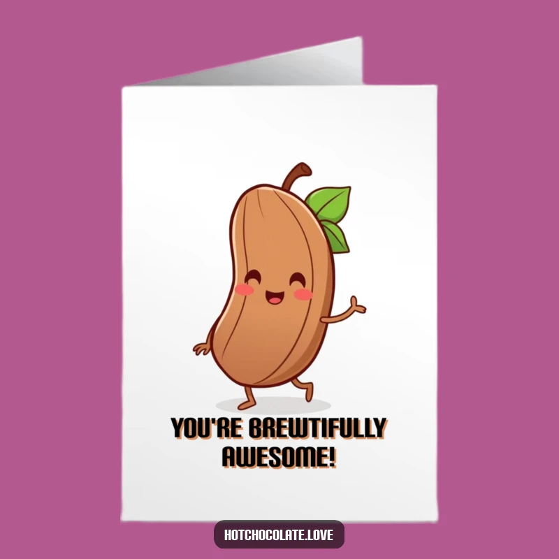 Free Printable Congrats Card: Cocoa Bean Jig - Cheerful Celebration Downloadable