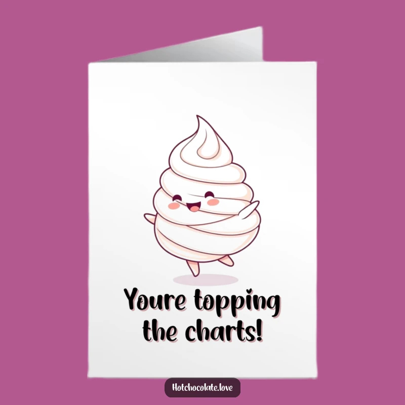 Free Printable Whipped Cream Congrats Card: Happy Dollop humor, Funny Downloadable Gift