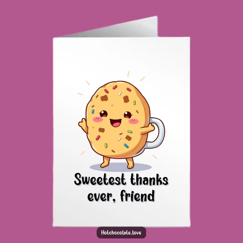 Free Printable Cookie Thank You Card: Frosty Mug Jigging Funny Design Downloadable Gift