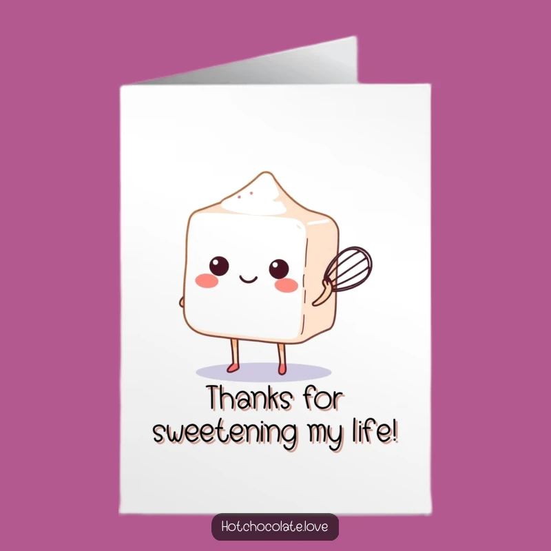 Free Printable Sugar Cube Thank You Card: Whisk-fully Funny Downloadable Gift!