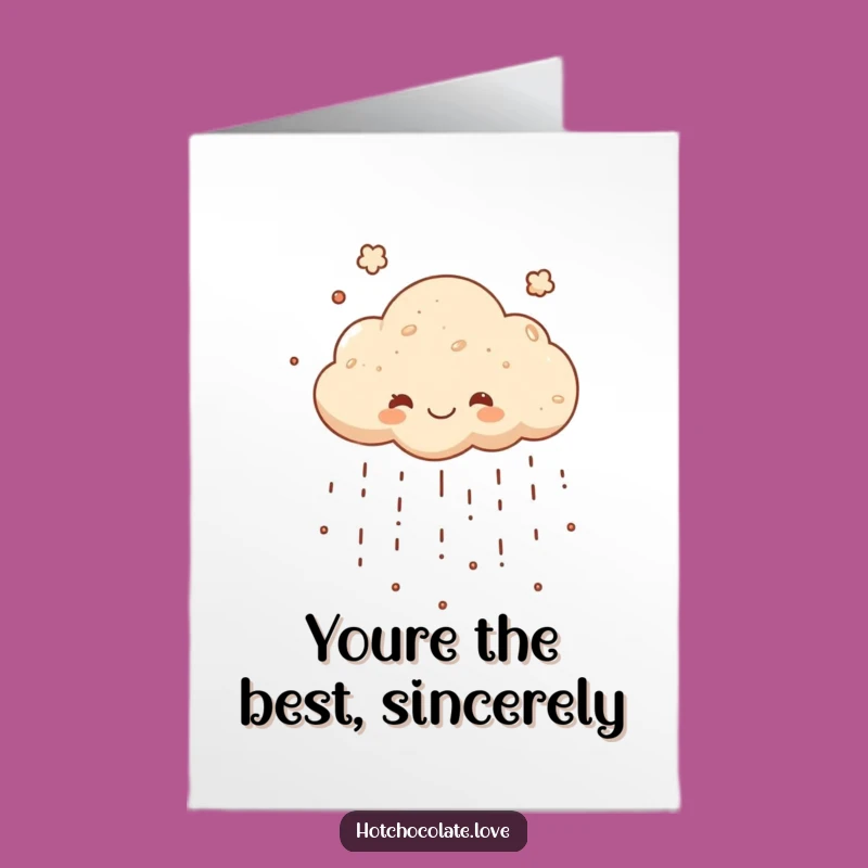 Free Printable Thank You Card: Cocoa Cloud Raining Thanks - Downloadable Fun