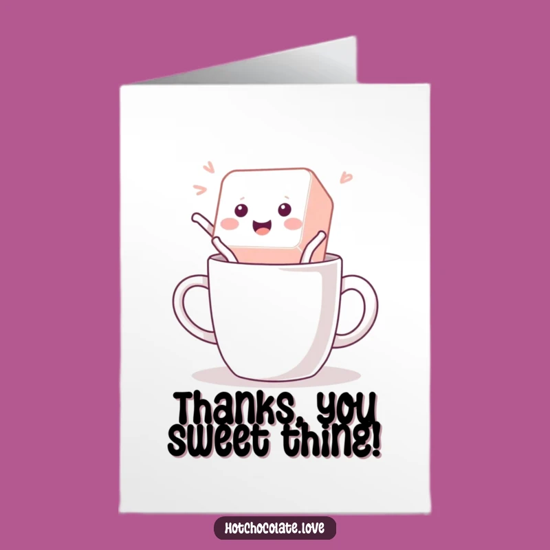 Free Printable Thank You Card: Sugar Cube Leap Funny Downloadable