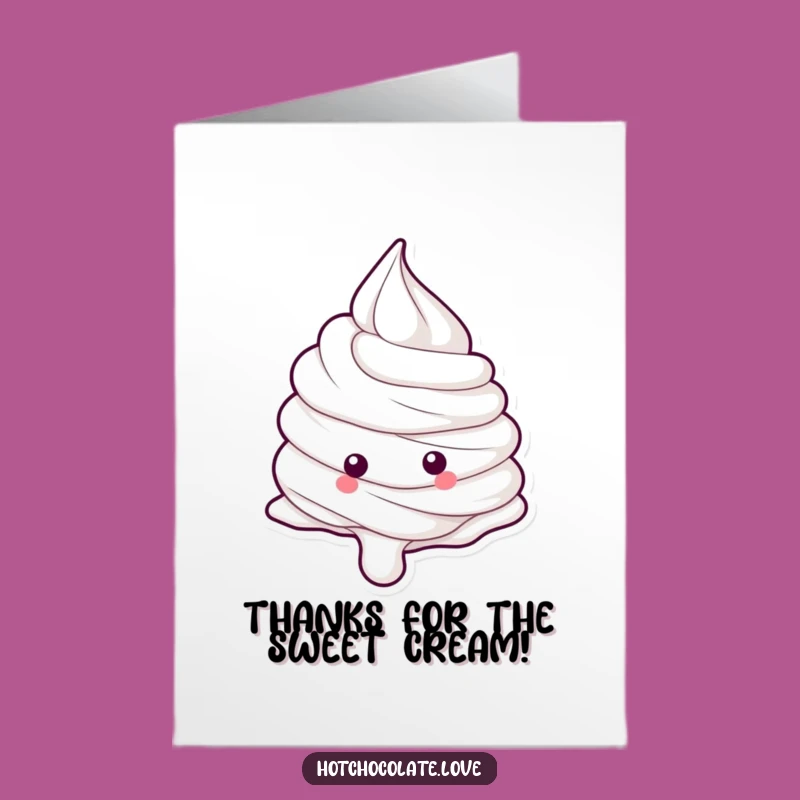 Free Printable Whipped Cream Thank You Card: Sweet & Funny Downloadable Gift!
