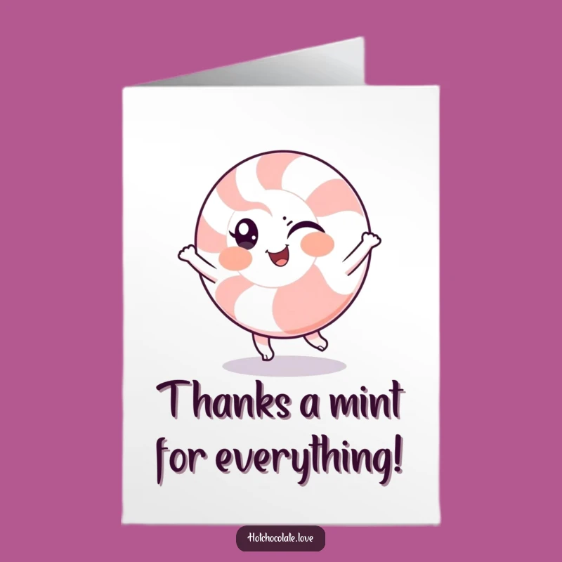 Thank You Peppermint Card Free Printable - Fresh Gratitude Downloadable Art