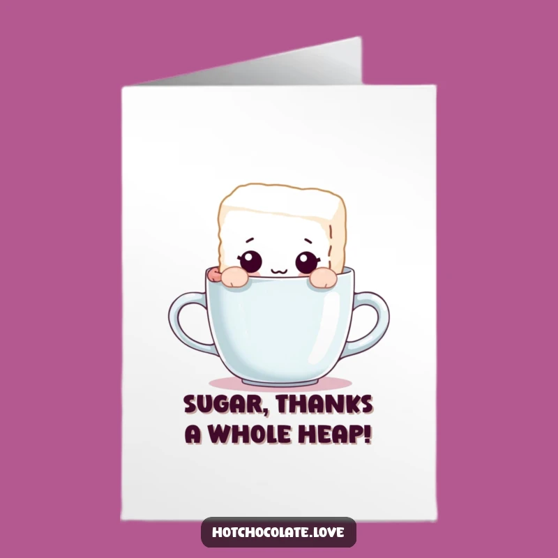 Thank You Sugar Cube Card Free Printable - Sweet Thanks Downloadable Art