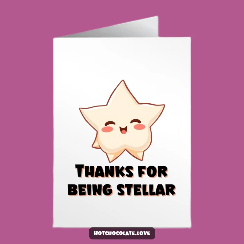 Free Printable Thank You Card: Proud Star Anise - Elegant Funny Download