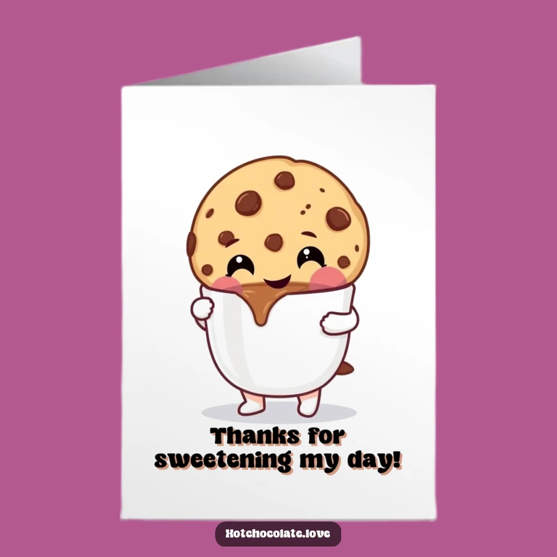 Free Printable Cookie Thank You Card: Sweet Dip, Downloadable Funny Gift